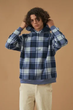 bound 'Jubilee' Check Fleece Hoodie