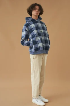 bound 'Jubilee' Check Fleece Hoodie