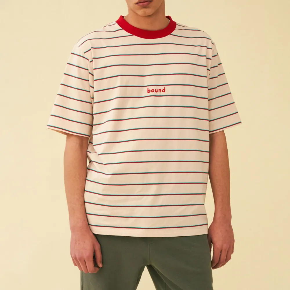 bound 'Light Pink' Stripe Tee
