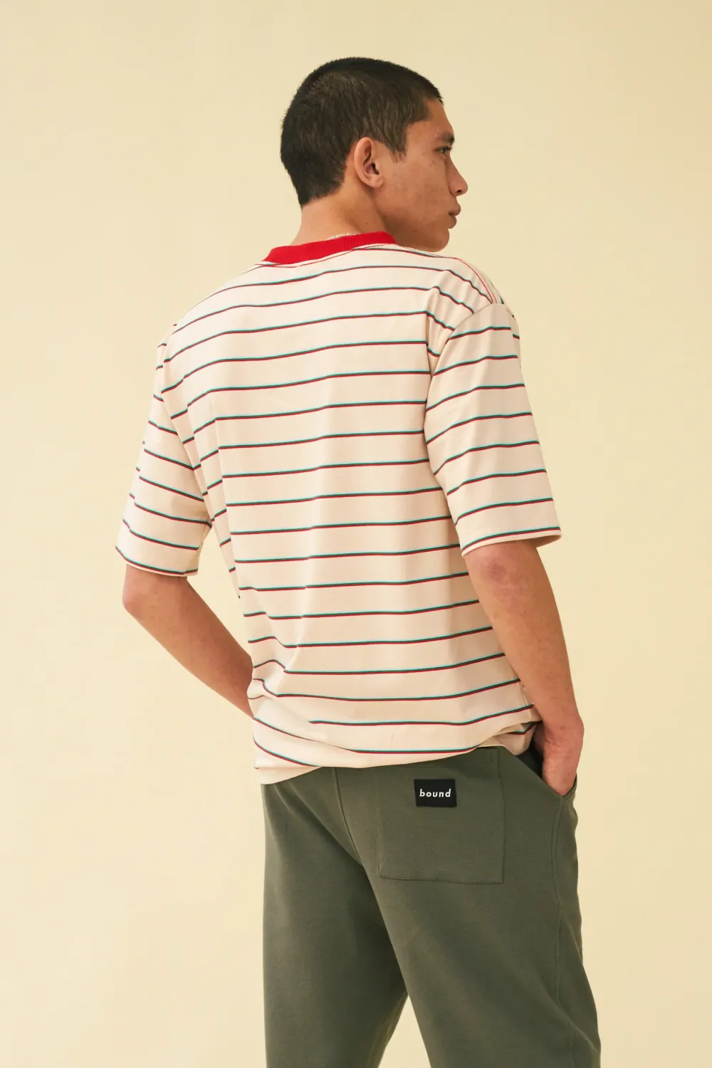 bound 'Light Pink' Stripe Tee