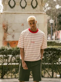 bound 'Light Pink' Stripe Tee