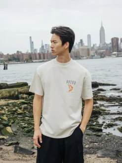 bound 'Marina Angling' Tee - Sand