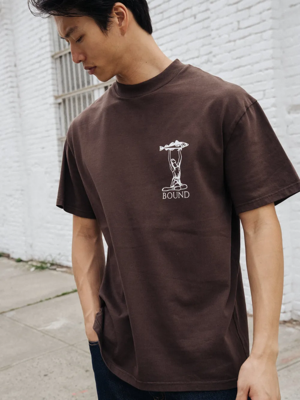 bound 'Marissa Angling' Tee - Brown