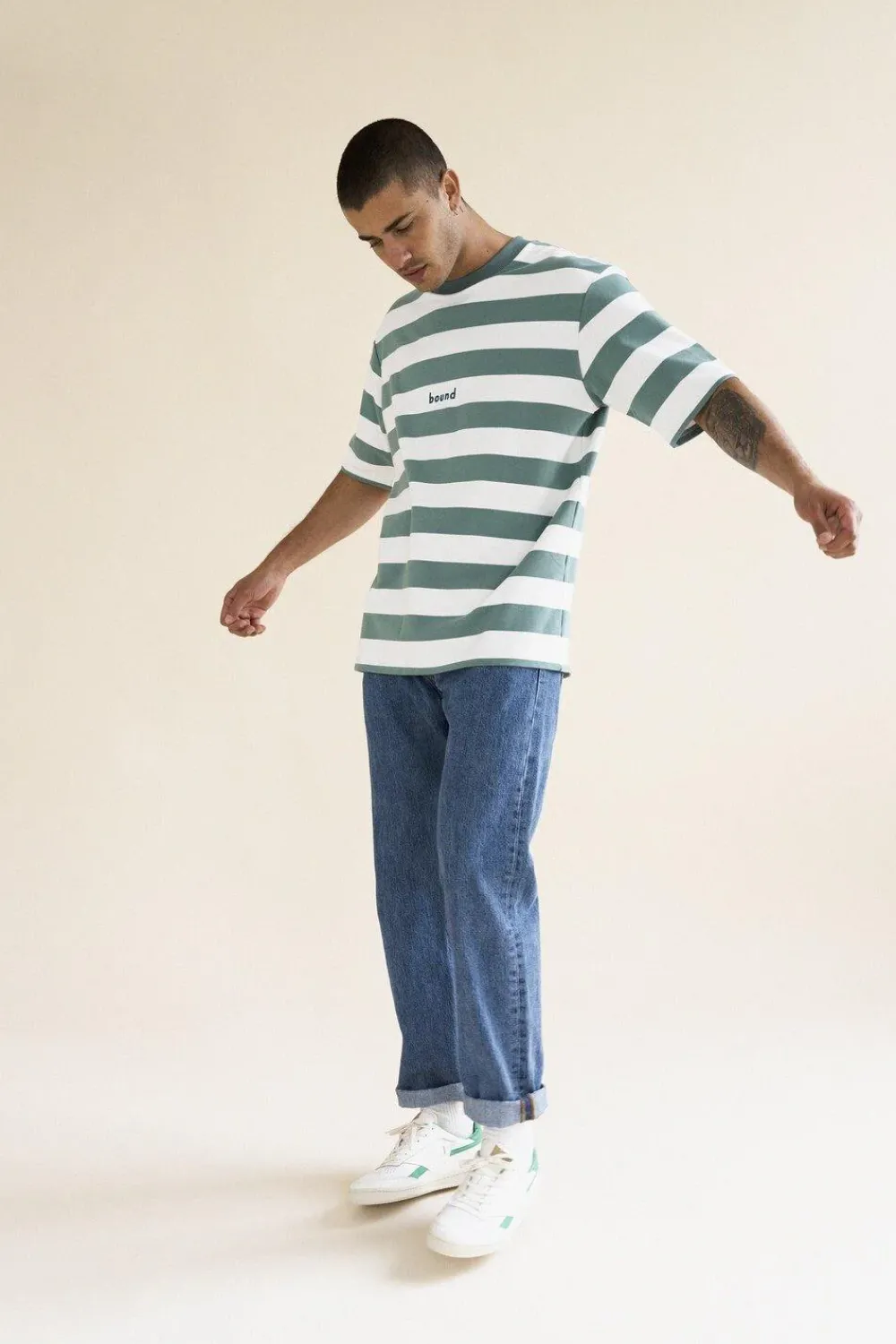 bound 'MENTHE' STRIPE TEE