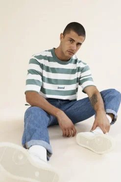 bound 'MENTHE' STRIPE TEE