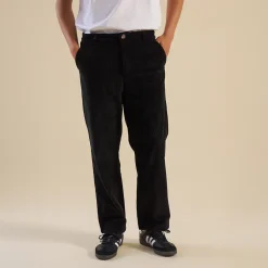 bound 'Midnight Black' Cord Trousers