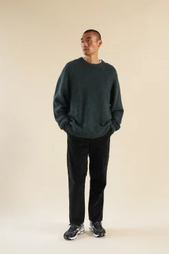 bound 'Midnight Black' Cord Trousers