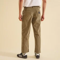 bound 'Mushroom' Corduroy Trousers
