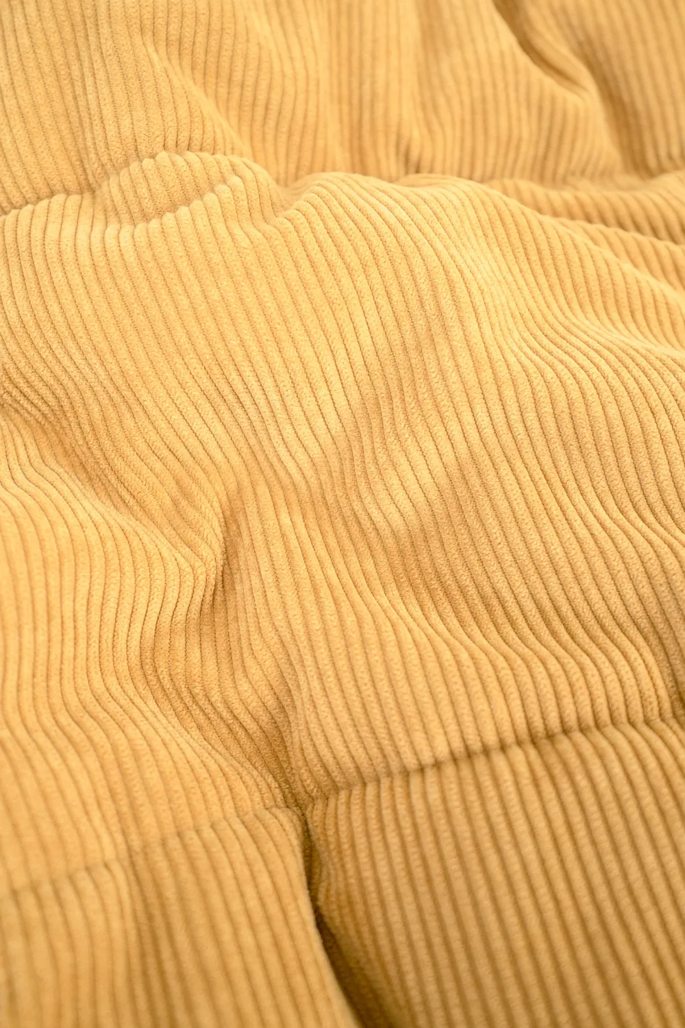 bound Mustard Cord Puffer Coat