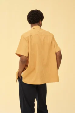 bound 'Mustard' Cord Towel SS Shirt