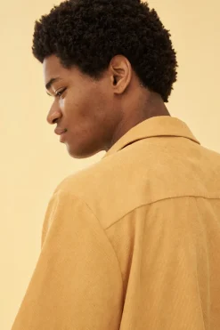 bound 'Mustard' Cord Towel SS Shirt