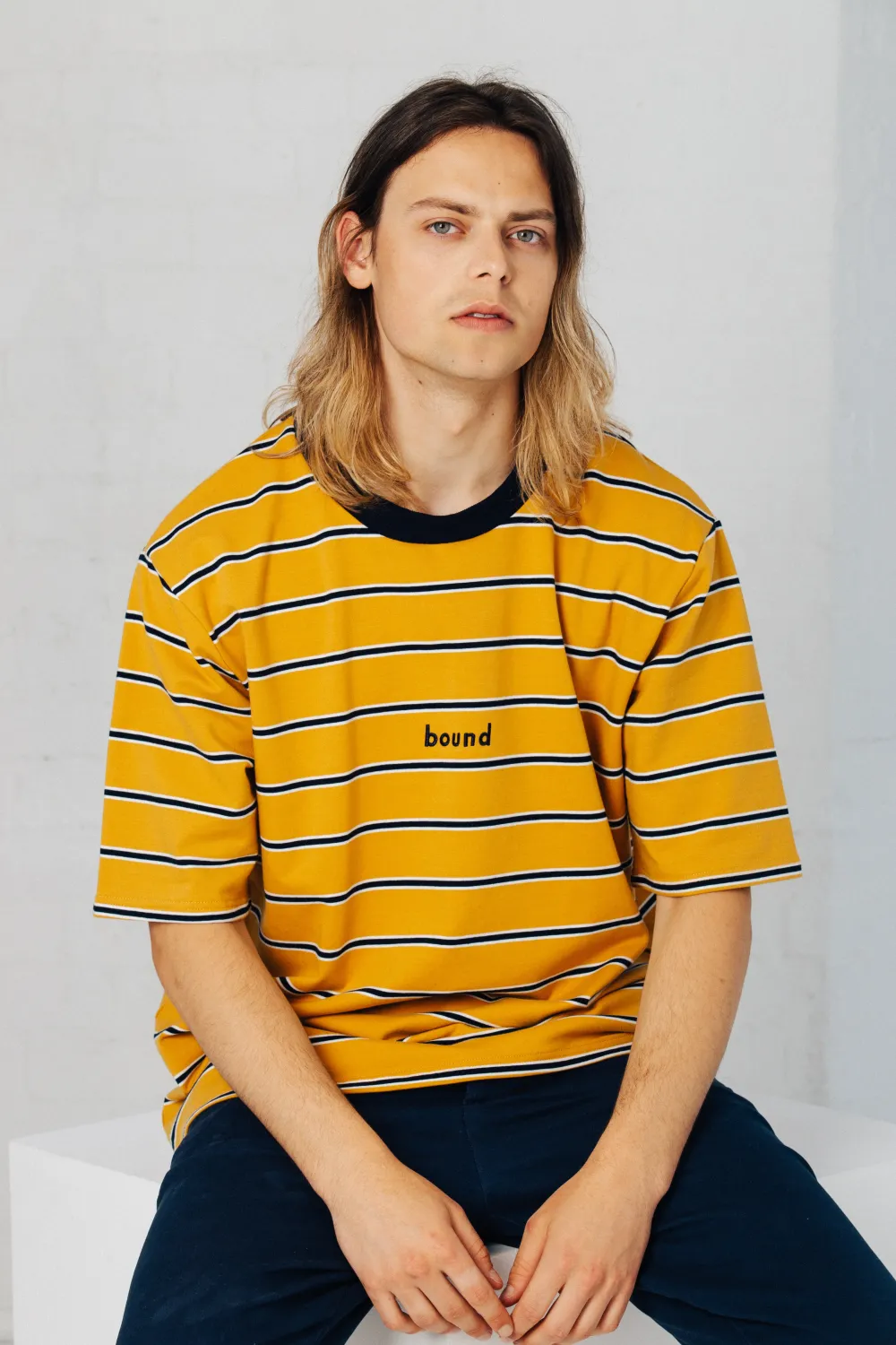 bound 'MUSTARD' Stripe Tee *100K CLUB*