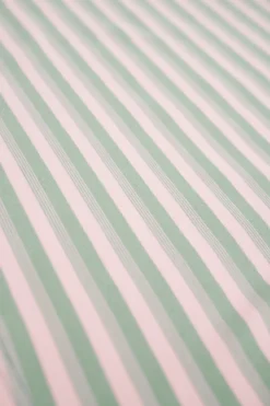 bound Peached Stripe Tee - Pink & Green
