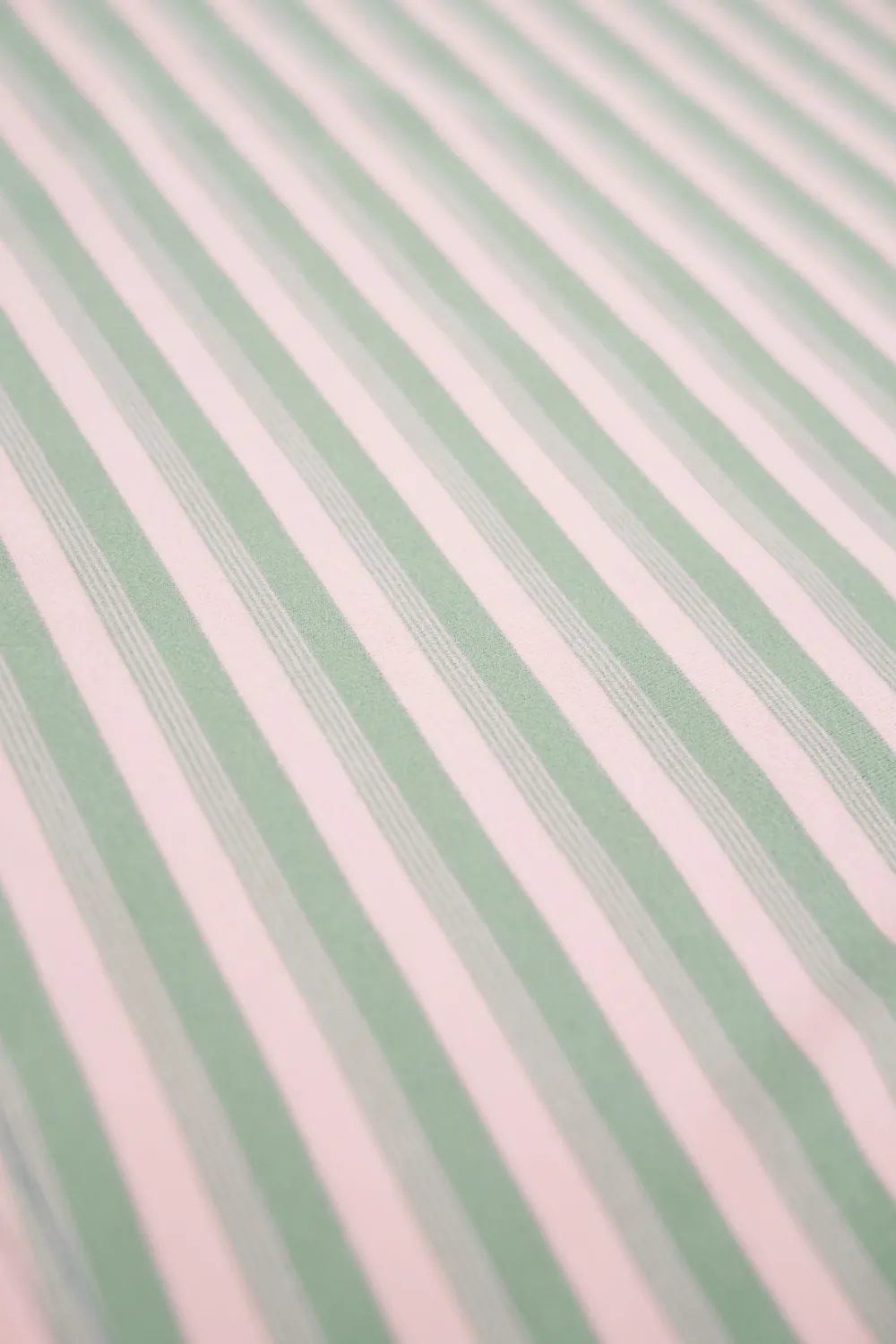 bound Peached Stripe Tee - Pink & Green