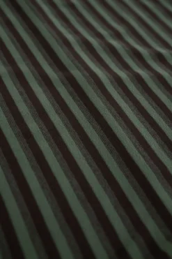 bound Peached Stripe Tee - Charcoal & Sage