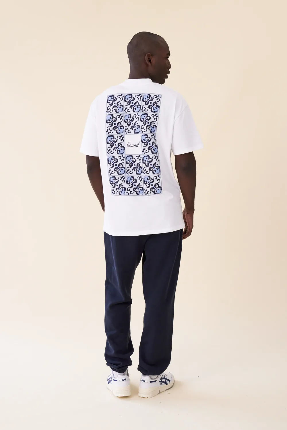 bound 'Porto Azulejos' Tee - White