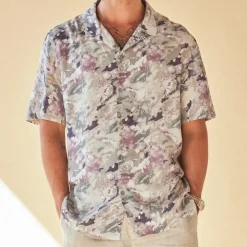 bound 'Retro Marble' Rayon SS Shirt