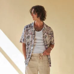 bound 'Retro Marble' Rayon SS Shirt