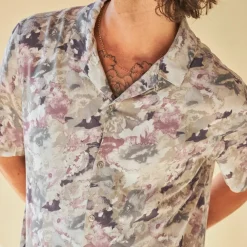 bound 'Retro Marble' Rayon SS Shirt