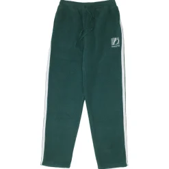 bound Reverse Fleece Grid Straight Joggers - Bottle Green