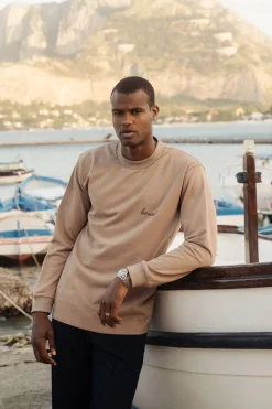 bound 'Script' Longsleeve Heavy Tee - Chestnut