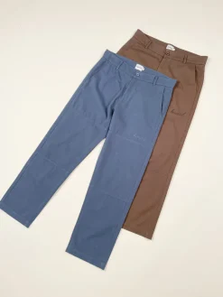 bound Straight Work Pant - Brown