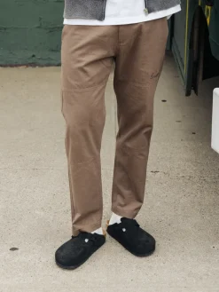 bound Straight Work Pant - Brown