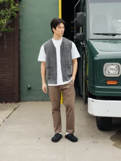 bound Straight Work Pant - Brown