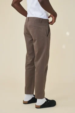 bound Straight Work Pant - Brown