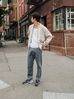 bound Straight Work Pant - Slate