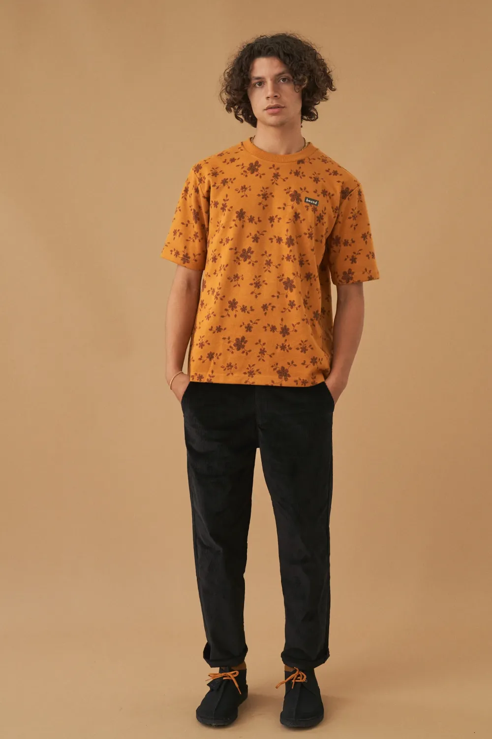 bound 'Sunflower' Heavy Jacquard Knit Tee