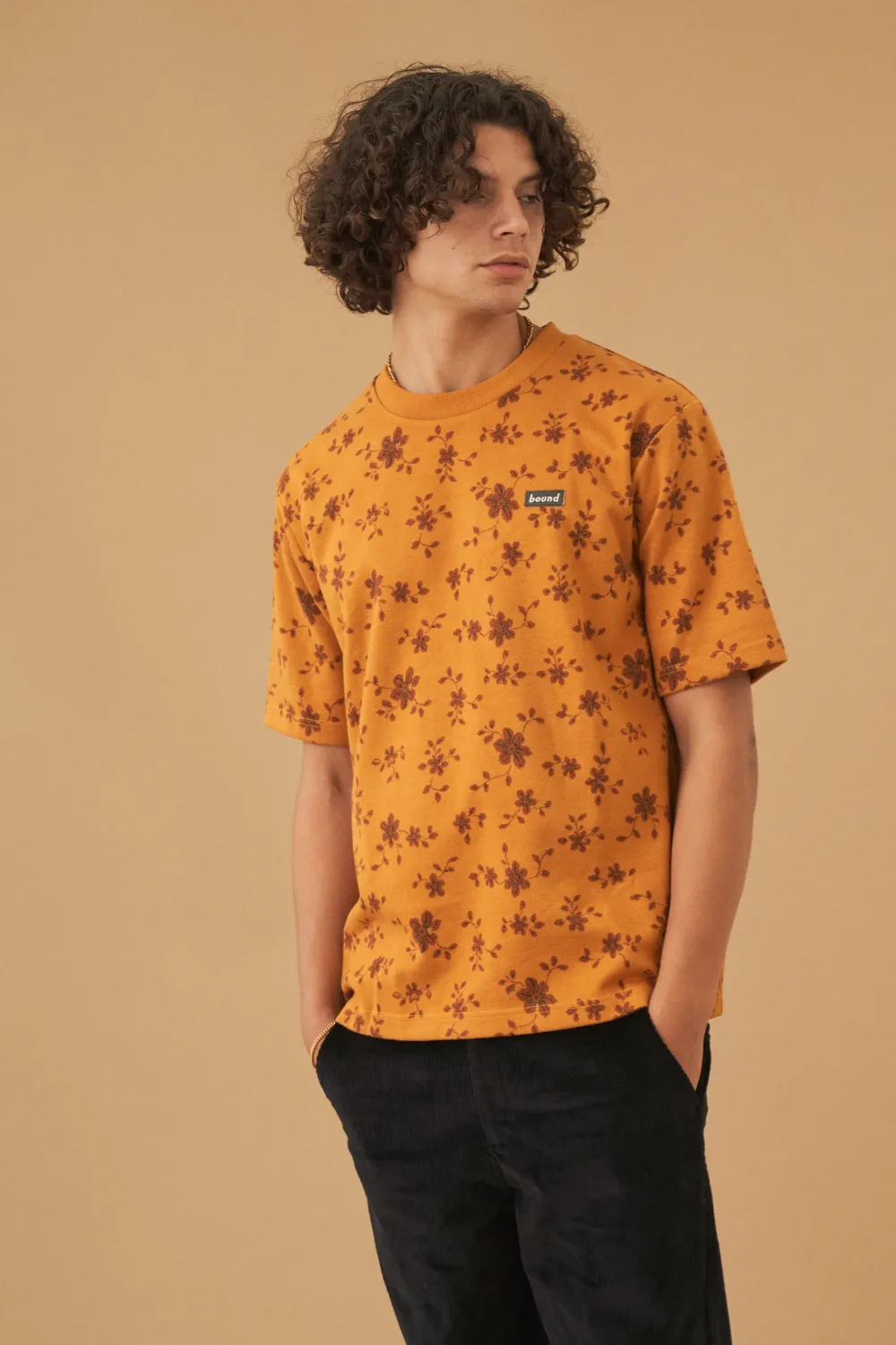bound 'Sunflower' Heavy Jacquard Knit Tee