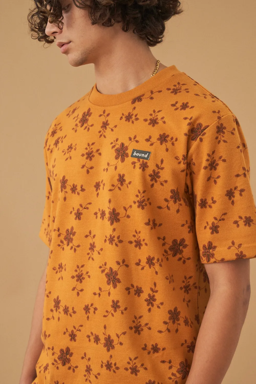 bound 'Sunflower' Heavy Jacquard Knit Tee