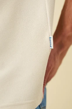 bound Textured Duty Tee - Ecru