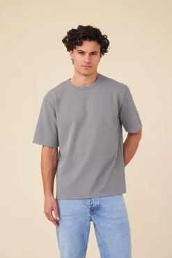bound Textured Duty Tee - Charcoal