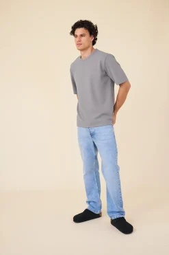 bound Textured Duty Tee - Charcoal