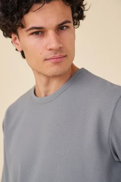 bound Textured Duty Tee - Charcoal