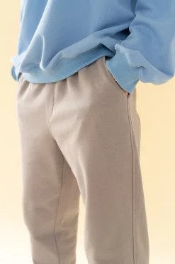 bound 'Textured Grey Cotton' Trousers