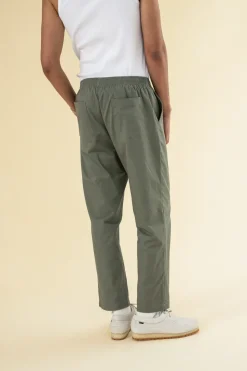bound William Staple Cotton Trousers - Olive