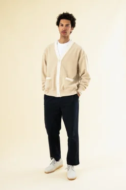 bound William Staple Cotton Trousers - Navy