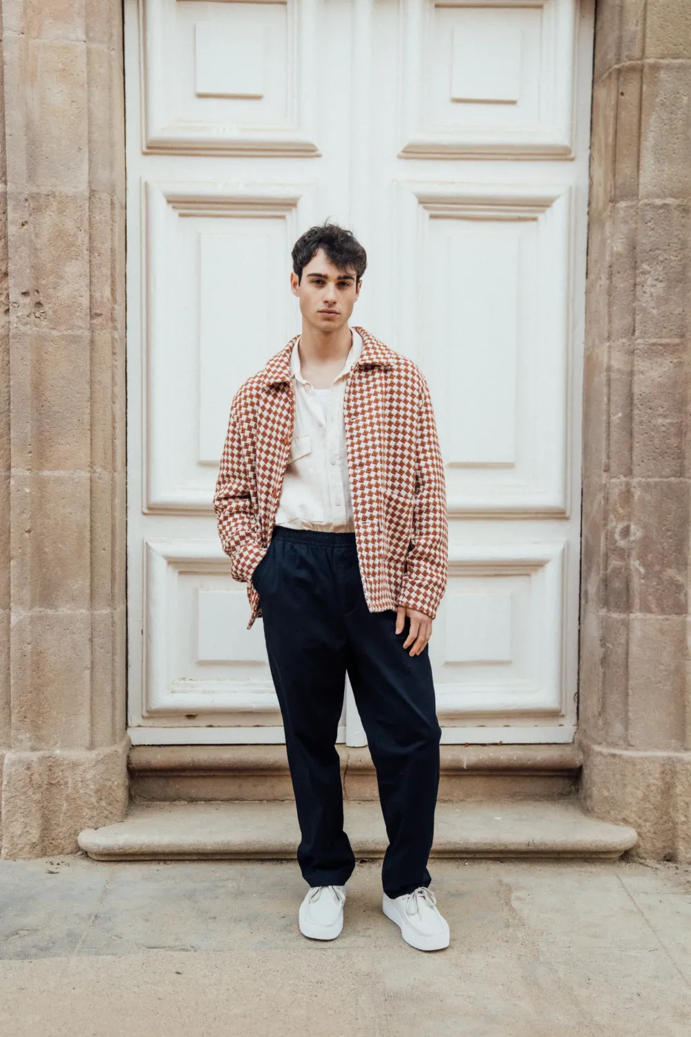 bound William Staple Cotton Trousers - Navy