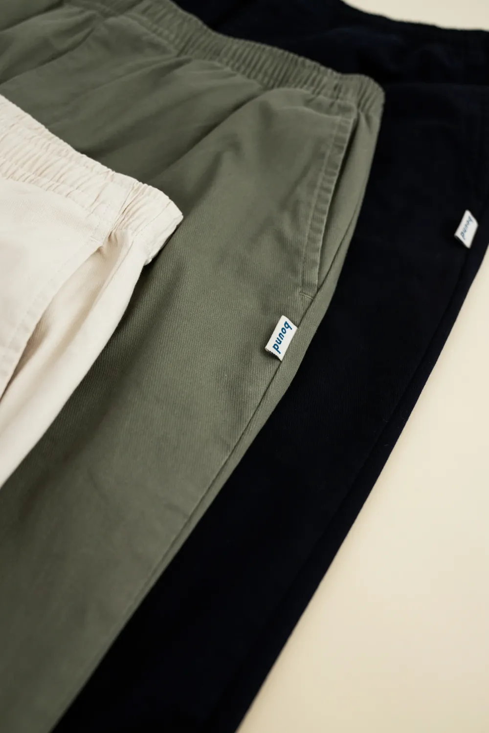 bound William Staple Cotton Trousers - Ecru