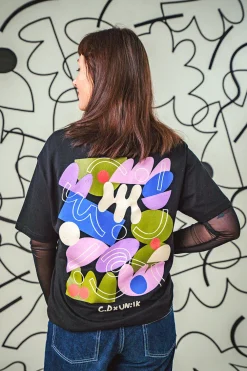 C.D x UN:IK 'Abstract' Tee - Black