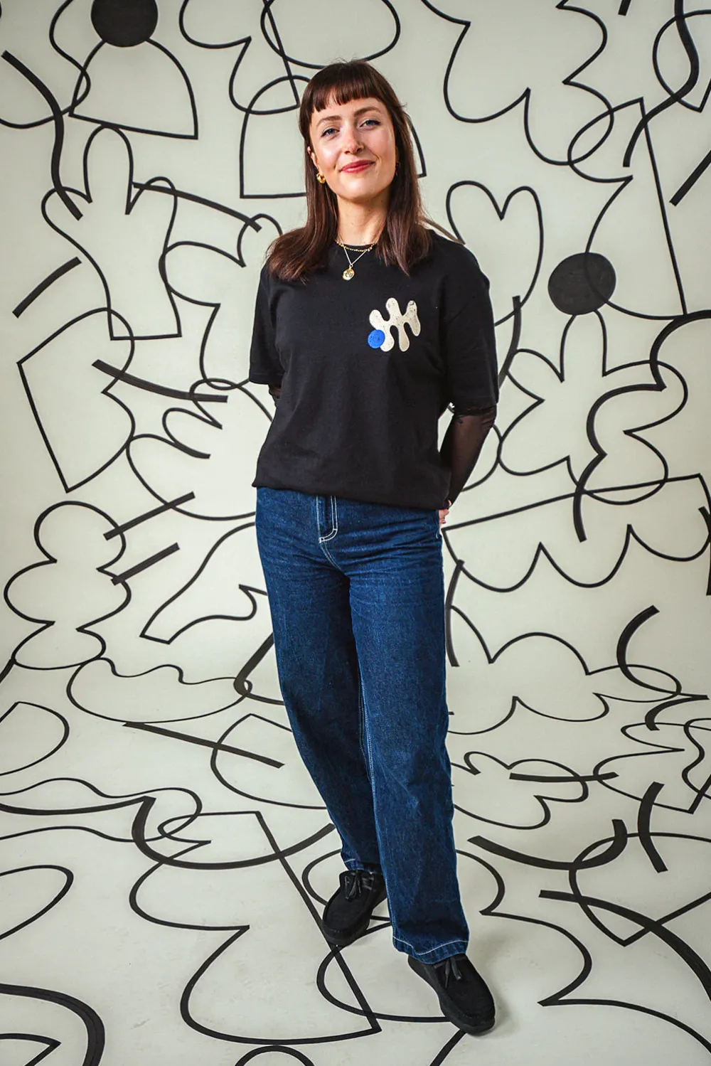 C.D x UN:IK 'Abstract' Tee - Black