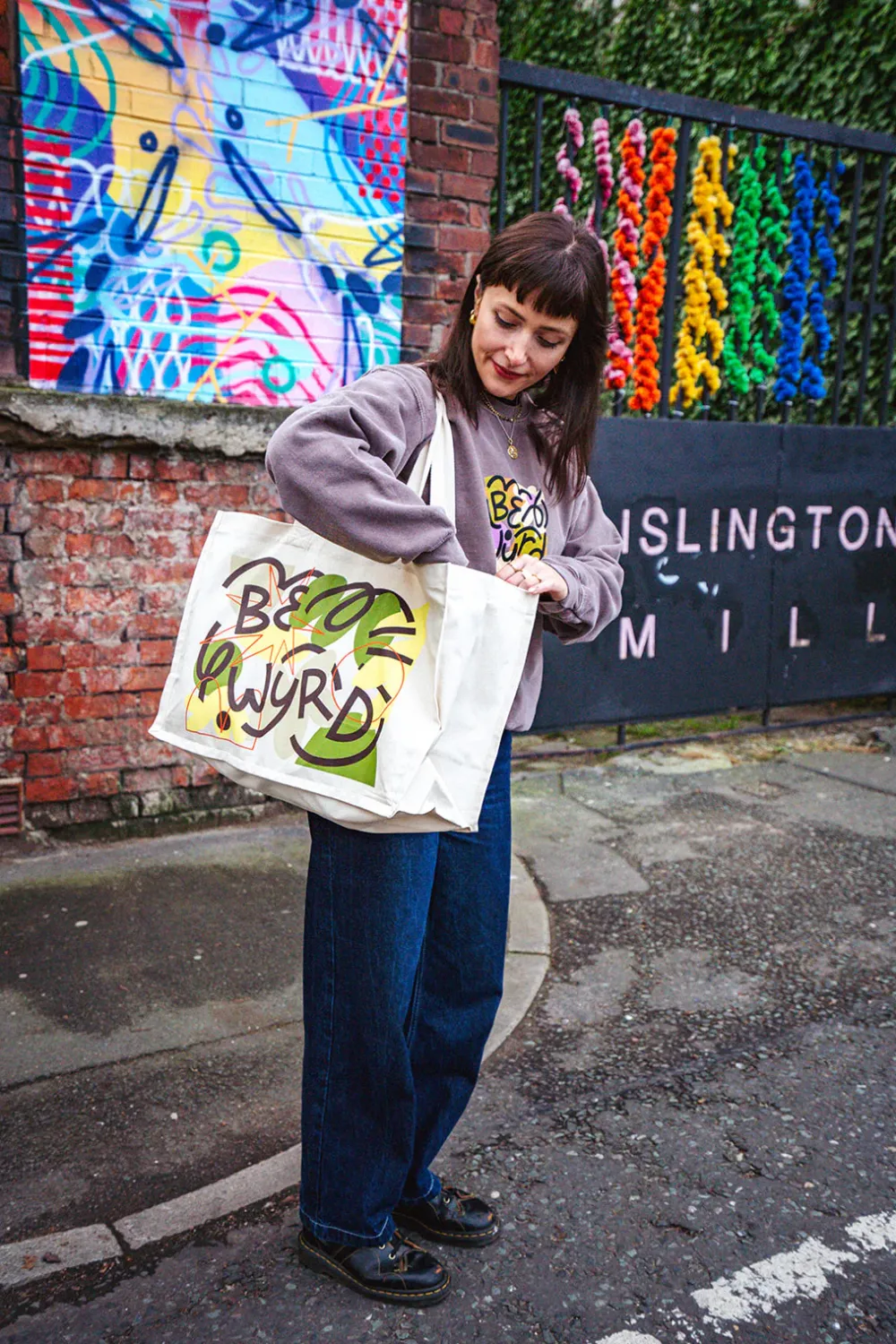 Women C.D x UN:IK 'Be Wyrd' Organic Shopper Tote - Natural