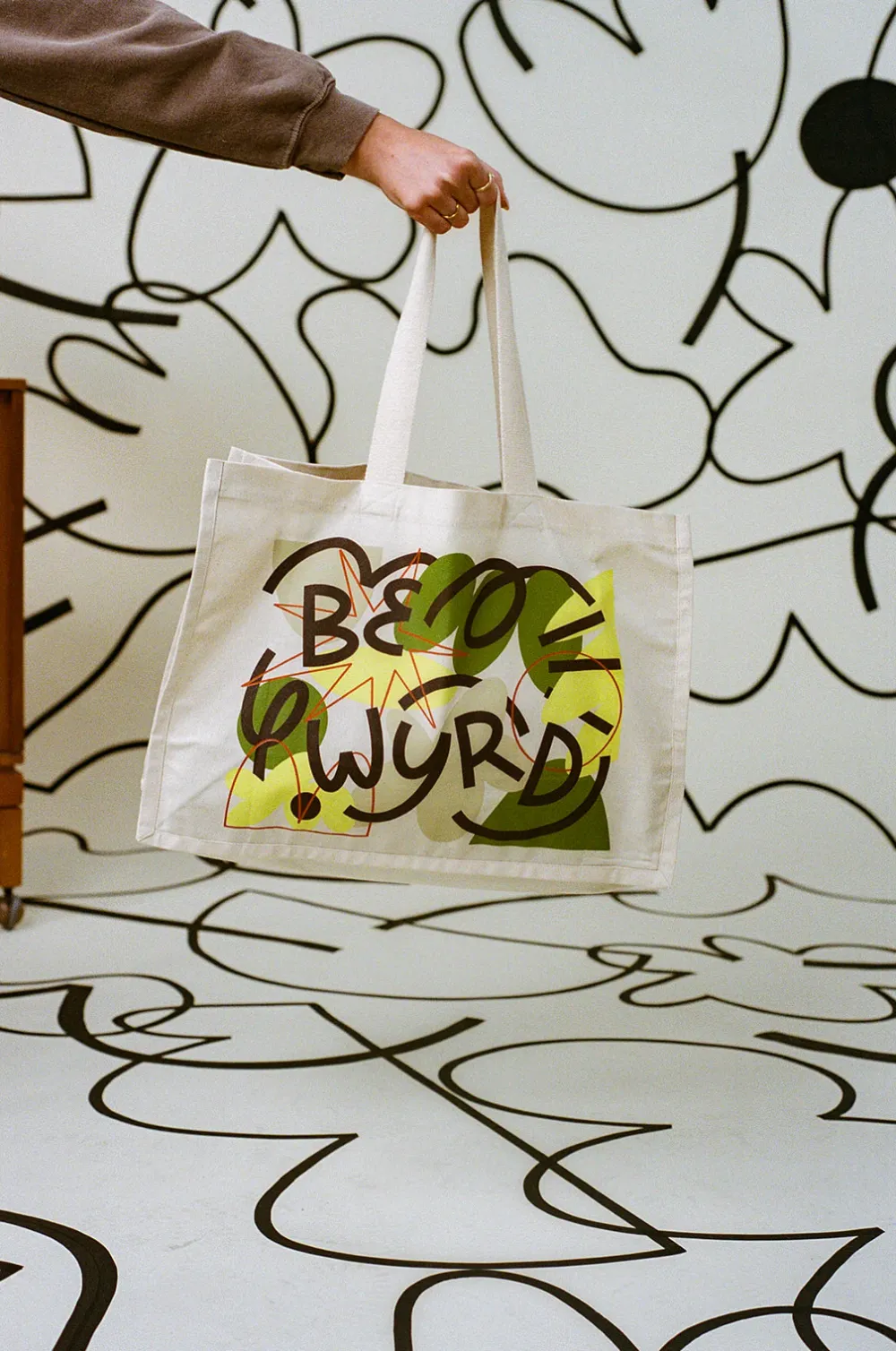 Women C.D x UN:IK 'Be Wyrd' Organic Shopper Tote - Natural