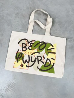 Women C.D x UN:IK 'Be Wyrd' Organic Shopper Tote - Natural