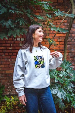 C.D x UN:IK 'Be Wyrd' Washed Sweater - Ecru