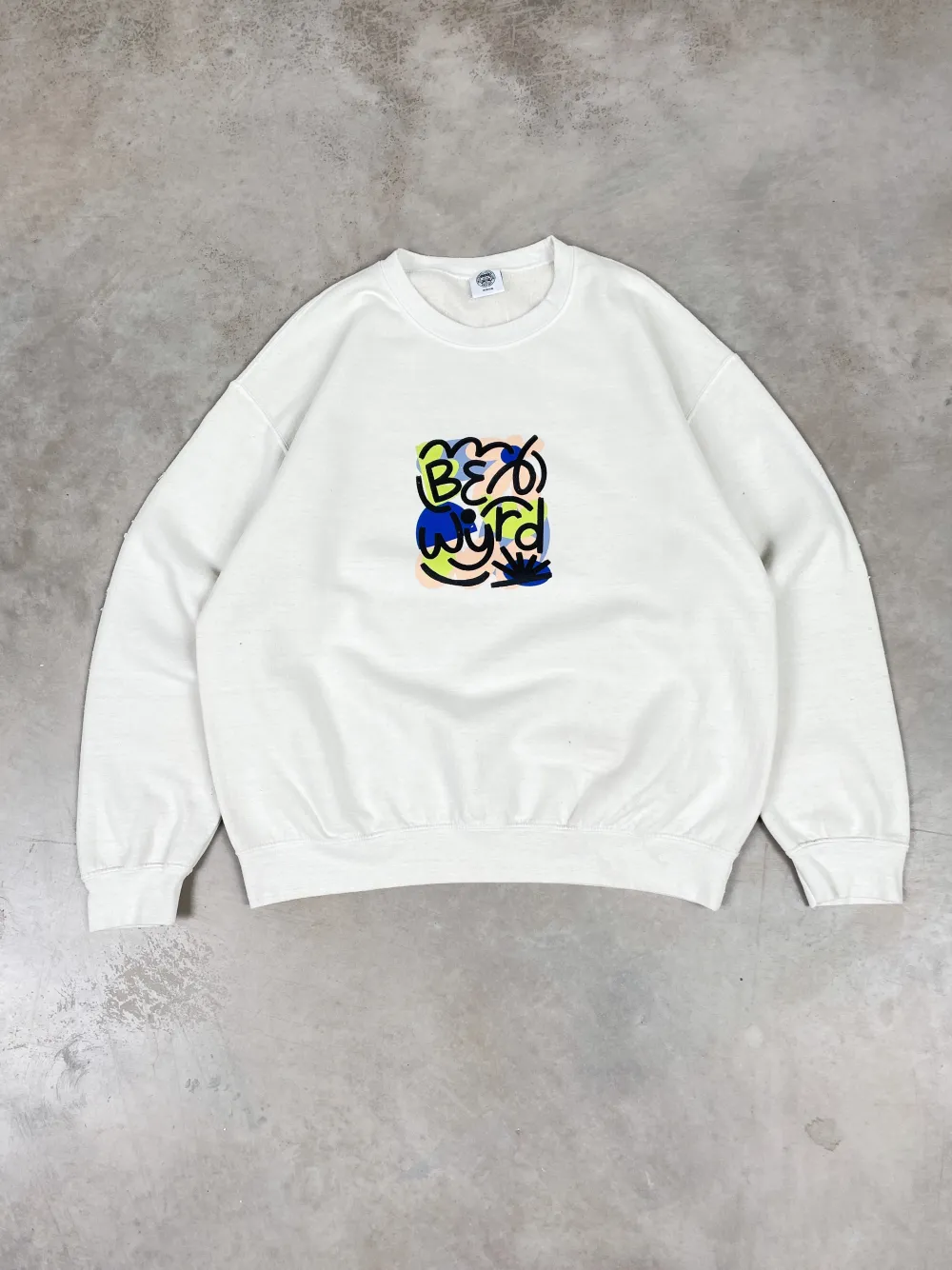 C.D x UN:IK 'Be Wyrd' Washed Sweater - Ecru