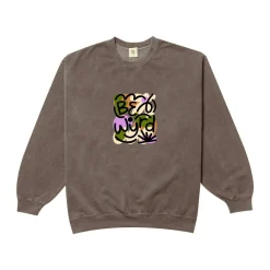 C.D x UN:IK 'Be Wyrd' Washed Sweater - Chocolate